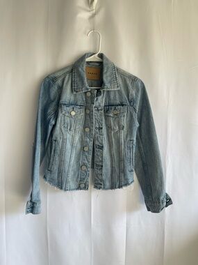 Blank NYC Light Blue Distressed Denim Jacket